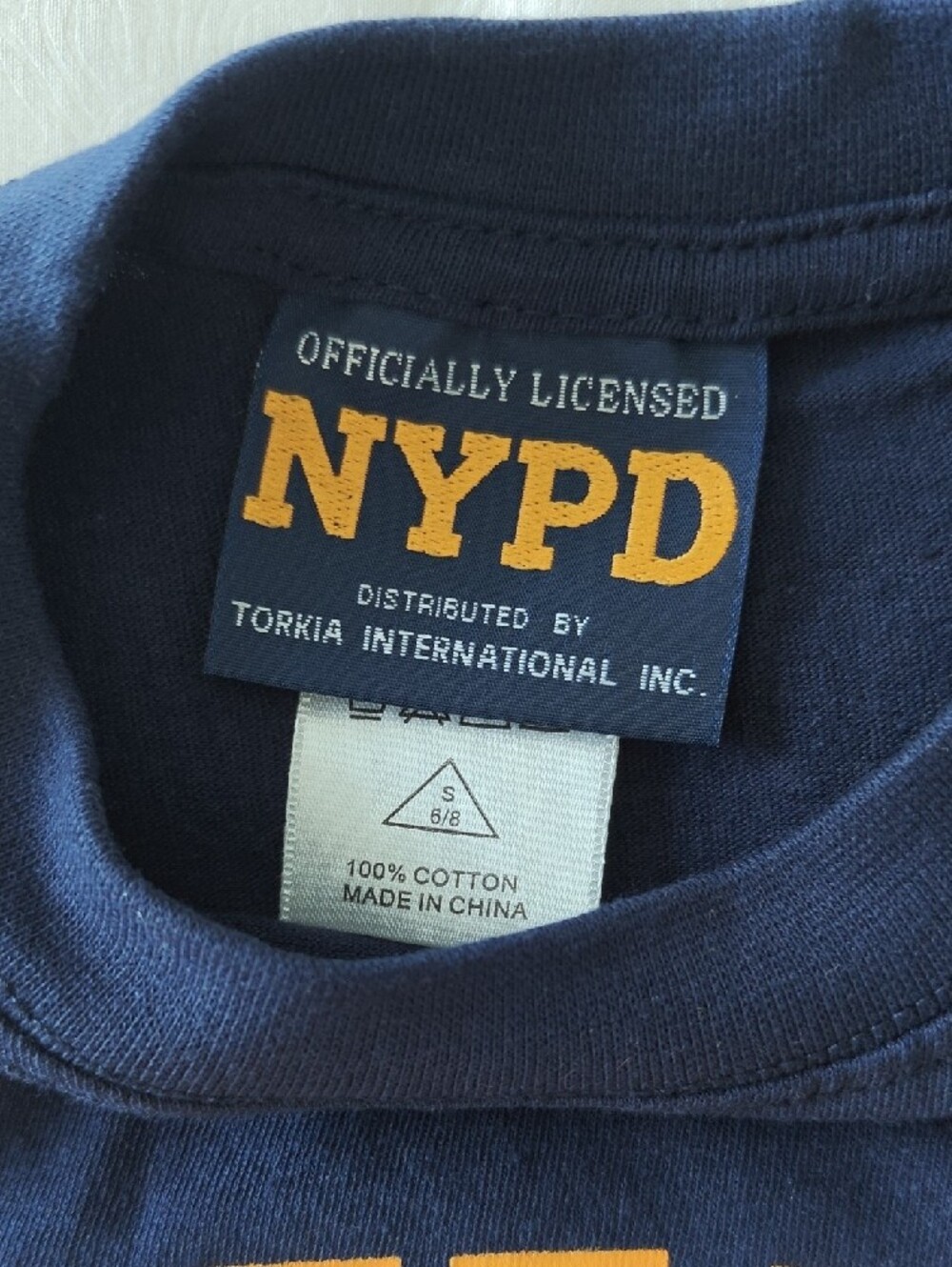 NYPD Navy Blue Kids T-Shirt - New York City Police Dept. size S youth - Picture 3 of 4